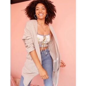 NWT DONNI Ribbed Sandwash Cardigan